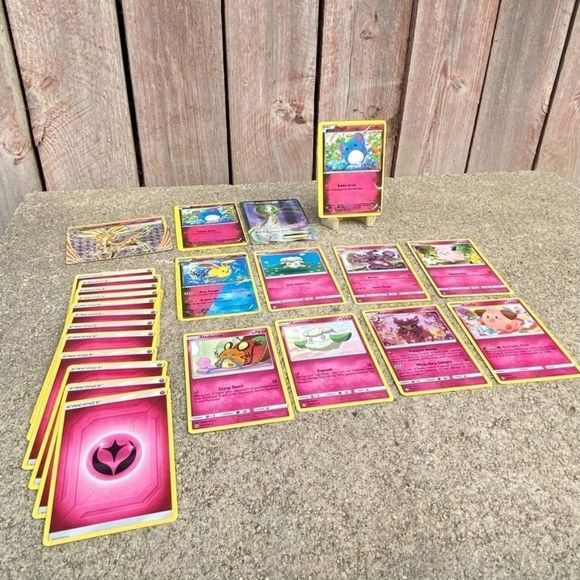 Fairy Type Pokemon Cards Collectible Bundle Granbull Cleffa Cottonee Gar… - Picture 1 of 15
